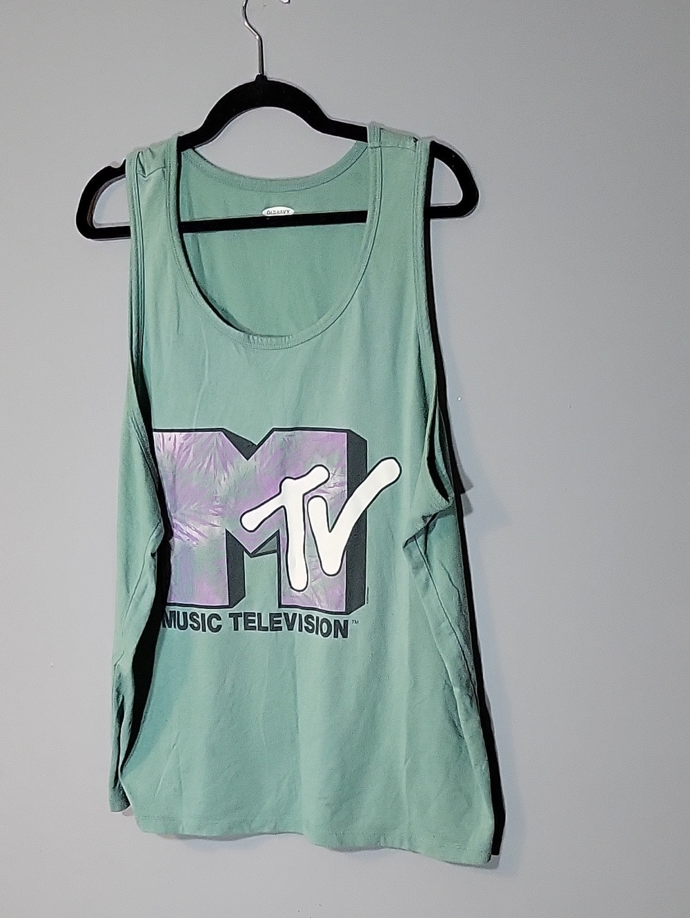 MTV Men's Size XXL Mint Green Logo Tank Top Music Television